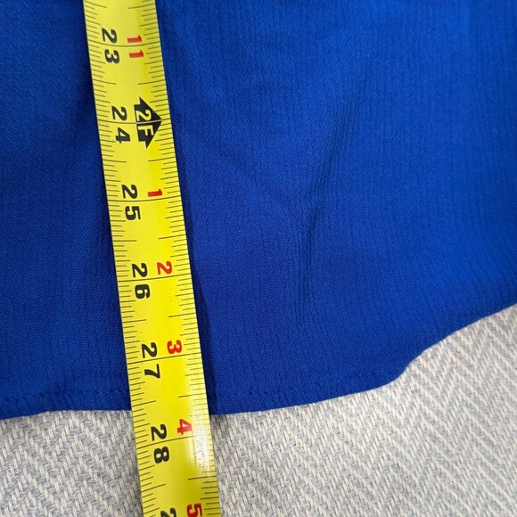 Torrid Blouse Womens 0 Blue V Neck Boho Classic Preppy Vacation Evening - Picture 5 of 9